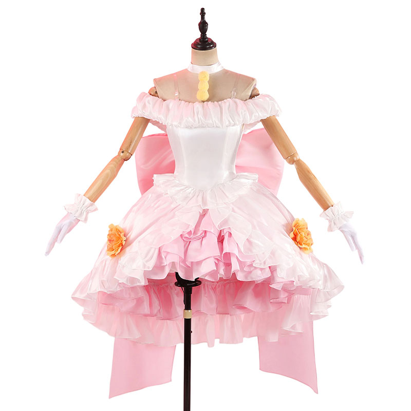 【Lovelive ラブライブ! 星空凛 コスプレ衣装｜Love Wing Bell ピンクウェディングドレス風 豪華フルセット（2期第5話） 】